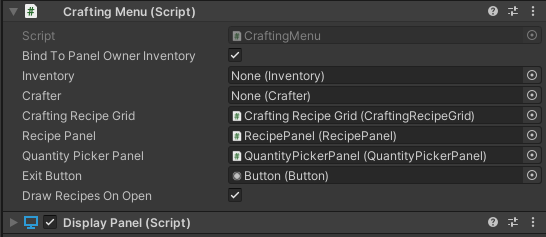 Crafting Menu - Opsive